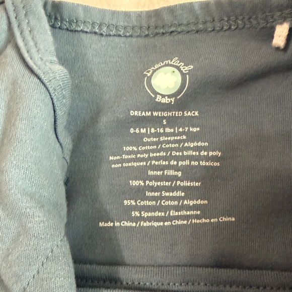 NWOT! Dreamland Dream Weighted Sleep Sack. 0-6 months. Quilted Blue - Picture 4 of 4